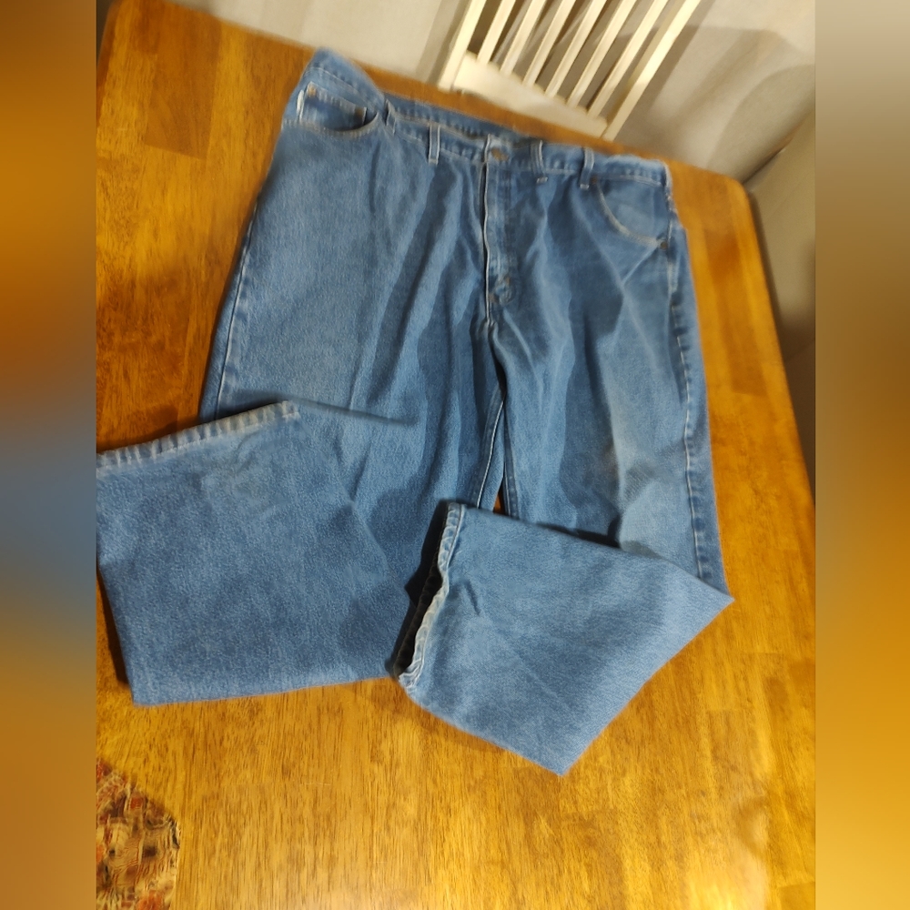 Men's Carhartt blue jeans 100% cotton five pocket jeans size 48/30 - Picture 2 of 7